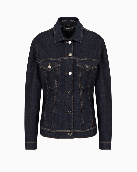 Armani Chaqueta de cómodo denim aclarado
