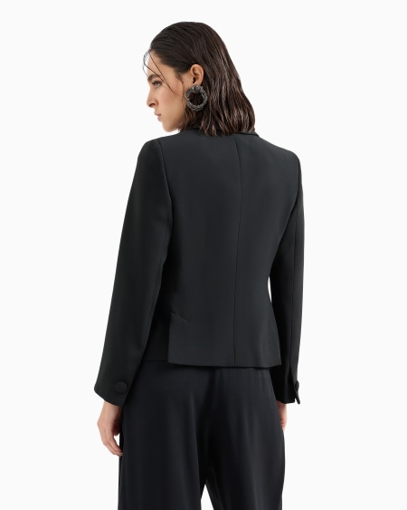 Armani Chaqueta De Crepé De Cady Con Solapas