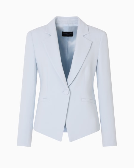 Armani Chaqueta De Crepé De Cady Con Solapas