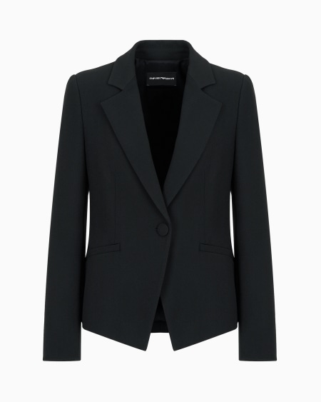Armani Chaqueta de crepé de cady con solapas