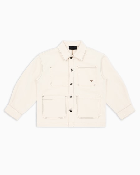 Armani Chaqueta de sarga con bolsillos múltiples