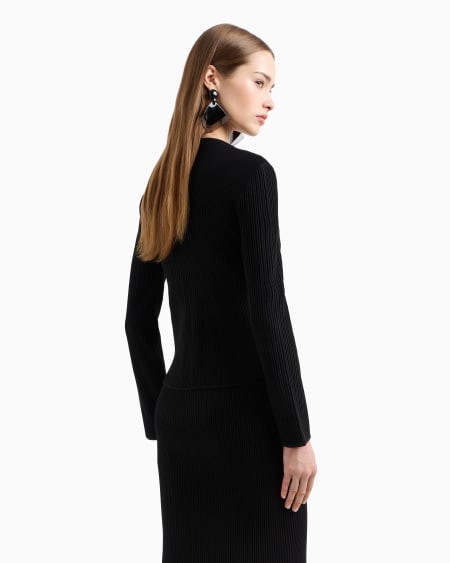 Armani Chaqueta De Tejido Ottoman Calado