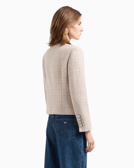 Armani Chaqueta De Tweed De Lúrex