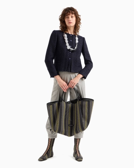 Armani Chaqueta De Tweed De Lúrex