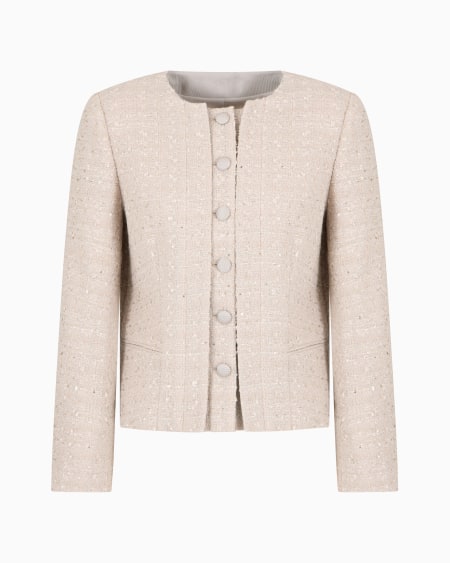 Armani Chaqueta De Tweed De Lúrex