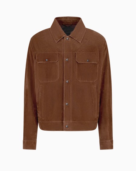 Armani Chaqueta en ante de cabra microcalado Icon