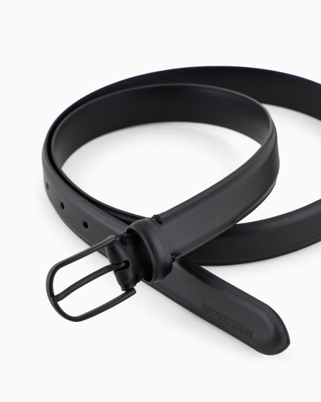 Armani Cinturón De Cuero Plena Flor