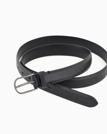 Armani Cinturón De Cuero Plena Flor