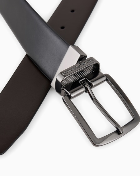 Armani Cinturón Reversible De Piel