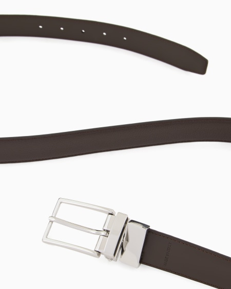 Armani Cinturón Reversible De Piel