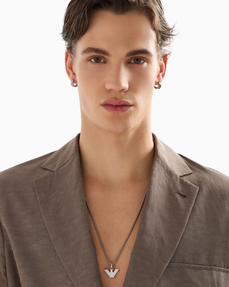 Armani Collar Con Colgante De Acero Inoxidable