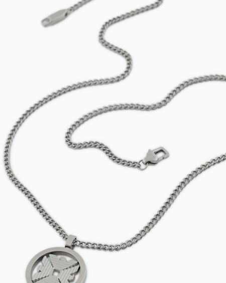 Armani Collar Con Colgante De Acero Inoxidable