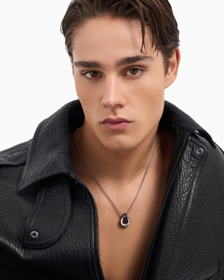 Armani Collar Con Colgante De Acero Inoxidable