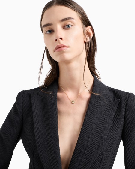 Armani Collar Con Colgante De Latón Color Dorado