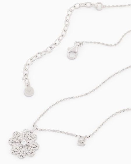 Armani Collar Con Colgante De Plata De Ley