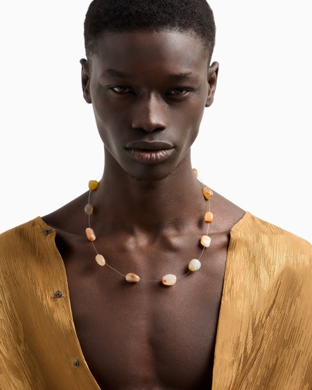 Armani Collar Con Piedras Semipreciosas