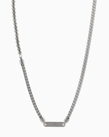 Armani Collar con placa de acero inoxidable