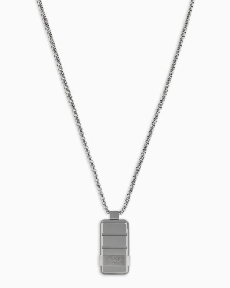 Armani Collar con placas de acero inoxidable
