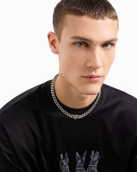 Armani Collar De Cadena De Acero Inoxidable