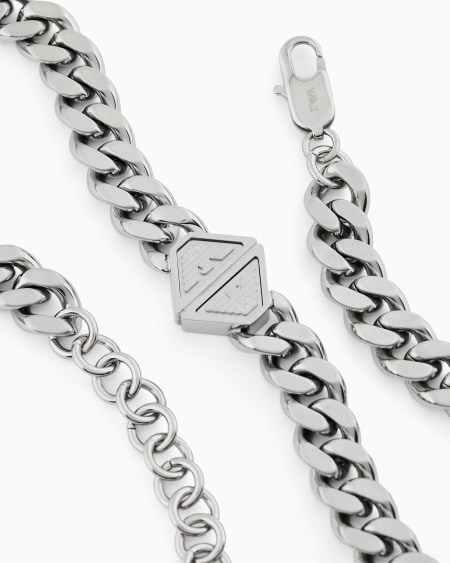 Armani Collar De Cadena De Acero Inoxidable