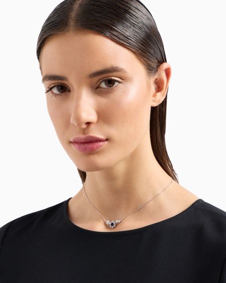 Armani Collar De Cadena Fina De Plata De Ley