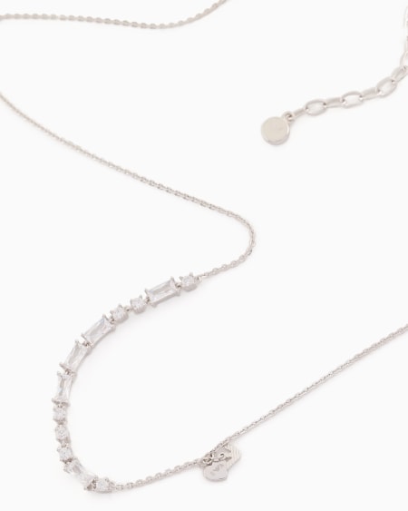 Armani Collar De Cadena Fina De Plata De Ley