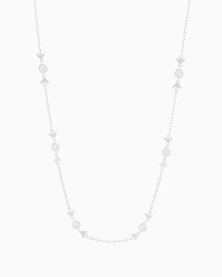 Armani Collar de cadena fina de plata de ley