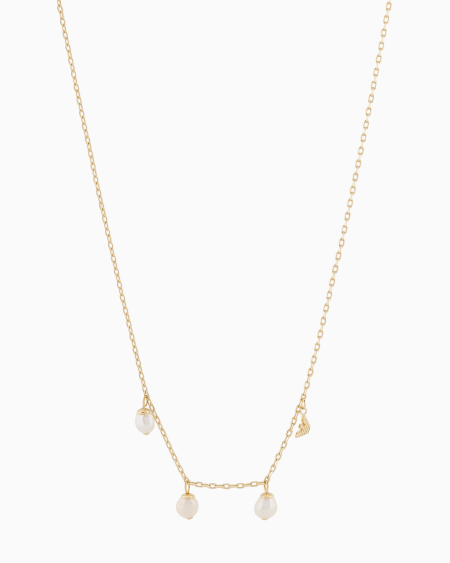 Armani Collar de cadena fina en latón dorado