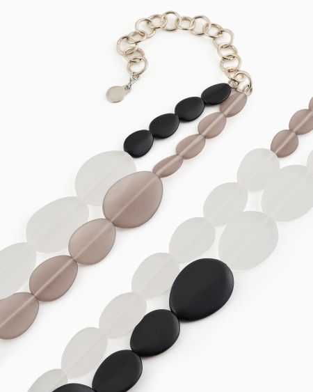 Armani Collar De Doble Vuelta Con Piedras Ovaladas