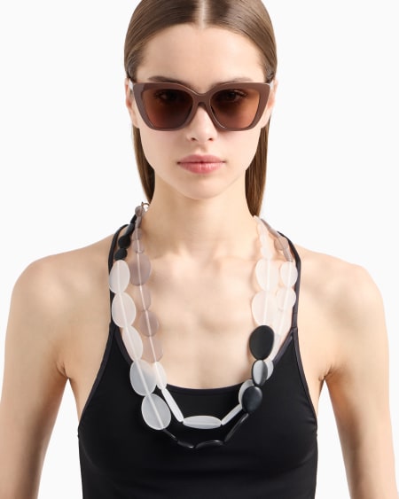 Armani Collar De Doble Vuelta Con Piedras Ovaladas