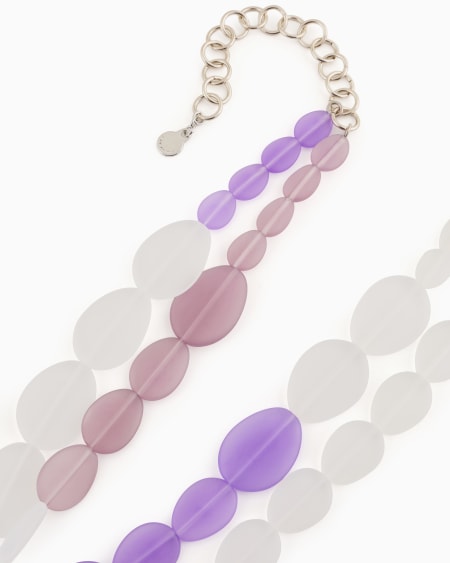 Armani Collar De Doble Vuelta Con Piedras Ovaladas