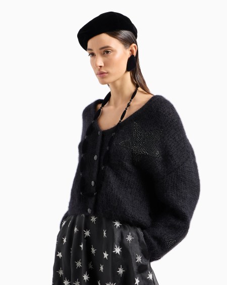 Armani Collar Largo Con Elementos Flocados