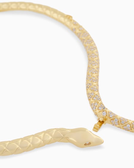 Armani Collar Tipo Cuello De Latón Color Dorado