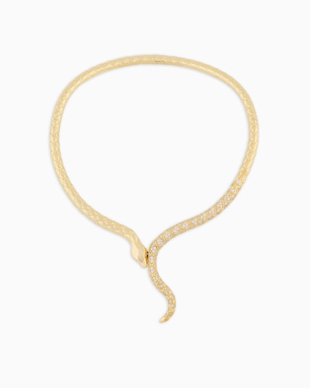 Armani Collar tipo cuello de latón color dorado