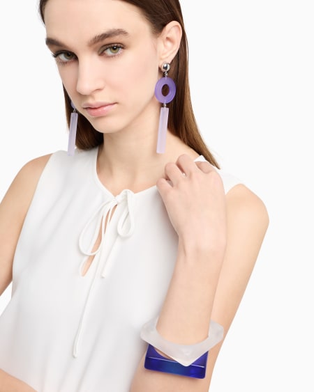 Armani Conjunto De Dos Pulseras Rígidas Cuadradas