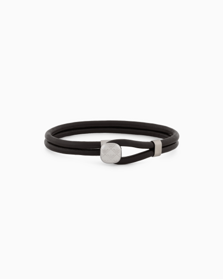 Armani Conjunto de pulsera de piel y gemelos