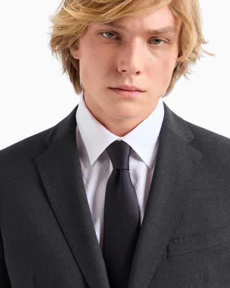 Armani Corbata De Seda Pura Efecto Ottoman