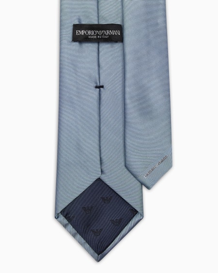 Armani Corbata De Seda Pura Efecto Ottoman