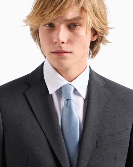 Armani Corbata De Seda Pura Efecto Ottoman