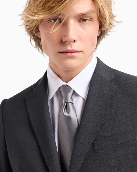 Armani Corbata De Seda Pura Efecto Ottoman