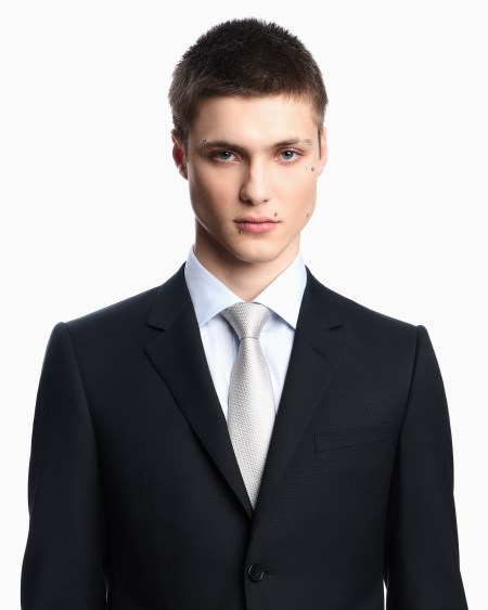 Armani Corbata De Seda Pura Microadamascada