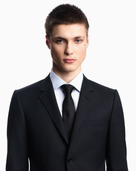 Armani Corbata De Seda Pura Microadamascada