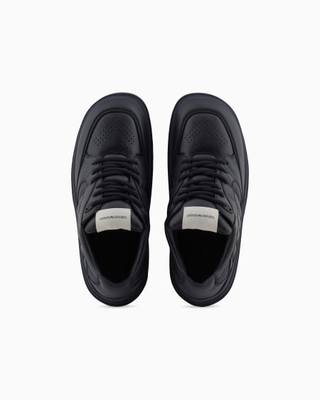 Armani Deportivas Con Detalles De Napa Acolchada