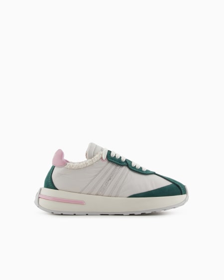 Armani Deportivas de nailon con detalles de ante