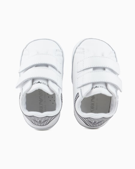 Armani Deportivas De Napa Con Velcro