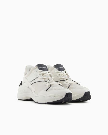 Armani Deportivas De Piel Y Ante Con Maxisuela