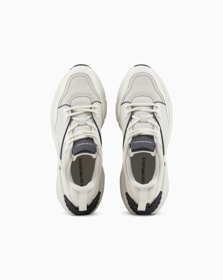 Armani Deportivas De Piel Y Ante Con Maxisuela