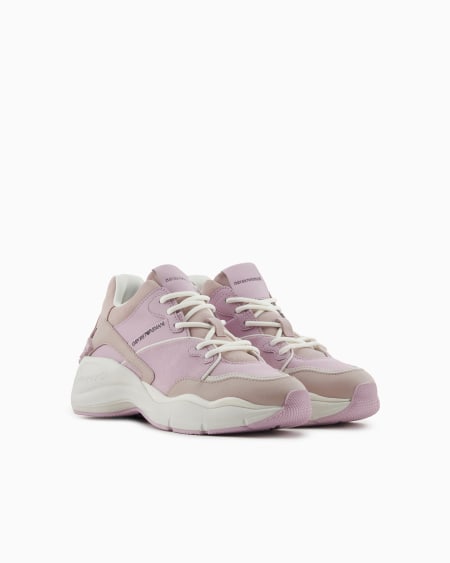 Armani Deportivas De Piel Y Ante Con Maxisuela