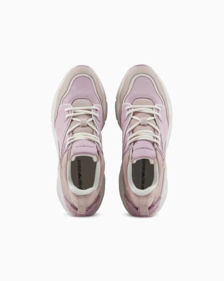 Armani Deportivas De Piel Y Ante Con Maxisuela