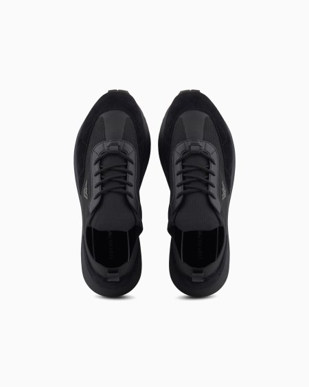 Armani Deportivas De Punto Con Detalles De Ante